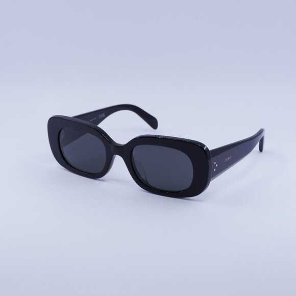 Celine CL40287U 01A Sunglasses Black Rectangle Frame, Grey Lenses - Picture 2 of 9